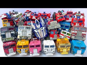 All OPTIMUS PRIME Transformers Cyberverse Different Assemble - RC CAR Stop motion TRANSPORTING JCB!!
