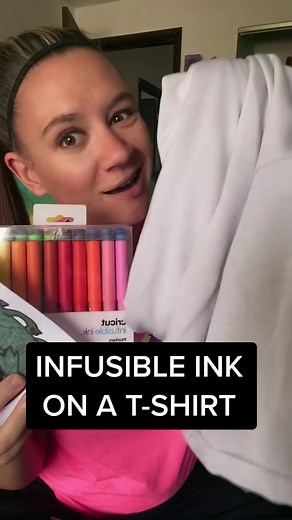 Reply to @ursula_wendy_pere INFUSIBLE MARKERS ON A TSHIRT #Cricut #cricutprojects #cricuttutorials #infusibleink #infusibleinkpen #tutorial