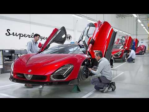 How Extremely Rare Italian Supercars Are Produced Inside Surgical-Clean Factory