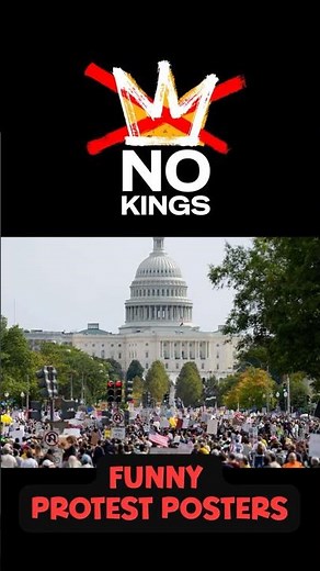 No kings protest posters best funniest