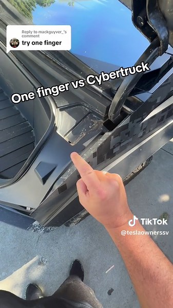 One Finger vs Tesla Cybertruck: Epic Frunk Test and Reactions