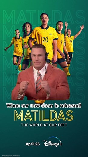 🍿 All 6 episodes streaming now on Disney 🍿 #wearematildas #matildas #johncenadancing #football #doco @Disney