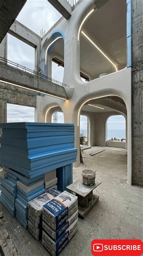 The Future of Building? 🏗️ Modern Foam-Core Concrete Villa Transformation! #cementless