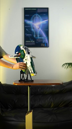 Use this Wall Mount to Display your Lego Star Wars Jango Fett's Firespray. So Cool! Xmas Hot Sale Now Get yours here #lego #starwars #jangofett #legodisplay | NookBricks Display | Facebook