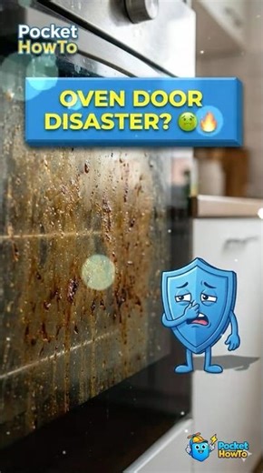 Clean Your Oven Glass with a DISHWASHER TABLET! 🤯🫧 (Magic Hack) #Shorts