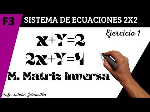 Método de la matriz inversa - Sistema de ecuaciones 2x2- Ejemplo 1.