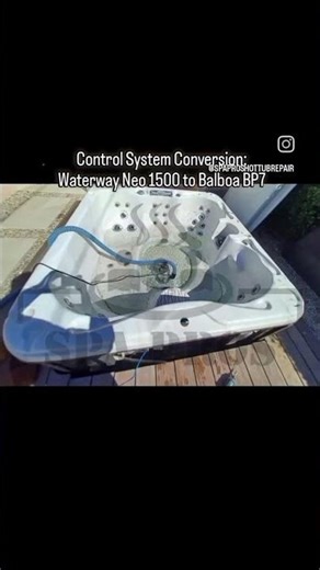 Spa Pros control system conversion of an American Spas hot tub from Waterway Neo 1500 to Balboa BP7