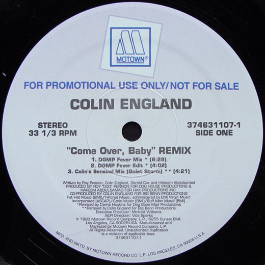 Colin England - Come Over, Baby (Remix)
