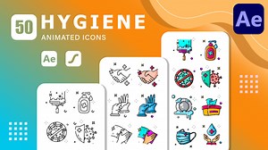 50 Hygiene Icons Pack Animated | After Effects & Lottie Animation