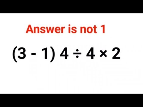 (3 - 1)4 ÷ 4 × 2 Answer is not 1. Can you solve this Ukraine Math Test problem?#math #ukraine