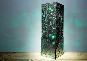 Cyber Metal-look Night Lamp | Rectangular Prism Shape | Sci-fi Punk Style LED Lamp | Circuit Board Lamp Micro Scheme Design | Geek Gift - Etsy UK