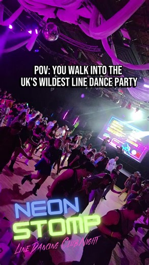 You realise this isn’t your average night out. #neonstomp #linedance #clubnight #nightlife