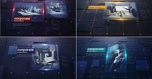 Modern Corporate Business Presentation with Dynamic Geometric Elements