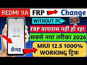 Redmi 9a Frp Bypass Without PC | MIUI12.5 Redmi 9a FRP | Google AccountBypass 100% Working 2025 2026
