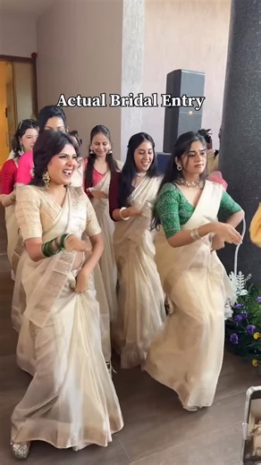 WeddingDreamCo | Wedding Content Creator Chennai on Instagram: "Tag the bride crew and let them know how it should be ! Choreo: @nrityawithniharika #desiwedding #sangeet #desibrides #bridesmaids #bridesmaidsdance #indianweddings #bridalentry #sangeetnight #fyp #viral #viraldance #trending [A beautiful bridal entry followed by a colorful bridesmaid dance to a beautiful tamil song]"