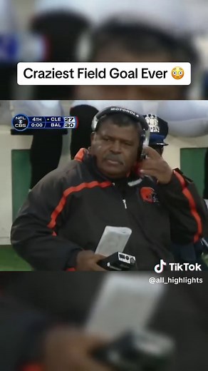 Most Insane Field Goal Kick Ever | Phil Dawson Browns vs Ravens 2007 Week 11