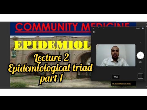 المحاضرة الثانية ج1(الثالوث الوبائي)lecture 2 part 1epidmiological Triad