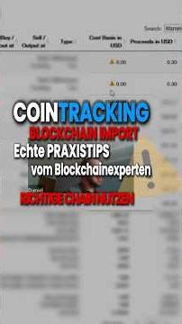 COINTRACKING BLOCKCHAIN ​​IMPORT: Which chain?