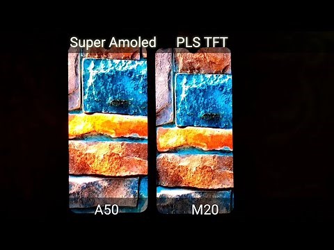 Super Amoled vs PLS TFT Display Test | Samsung M20 vs A50 Display
