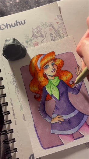 My final video of coloring in this Daphne piece~ #alcoholmarkers