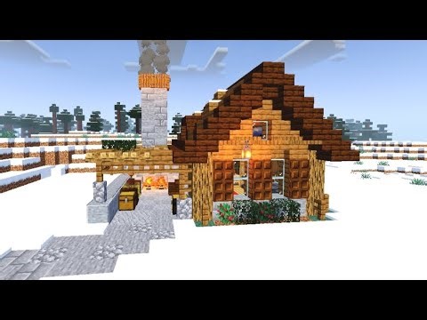 Minecraft | Hot to Build a Cozy Spruce Cabin | Tutorial