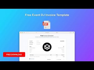 Creating Professional Event DJ Invoice Template | Invoice Maker Tutorial