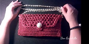 Tutorial paso a paso de cómo hacer un Bolso Rubí con ganchillo o a crochet fácil