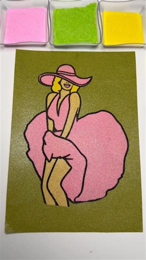 Windy Dress 👗✨ ASMR #sandpainting