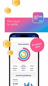 Fais-en plus pour ta santé grâce aux conseils quotidiens de l’appli active365 et reçois une récompense jusqu’à CHF 400. | CSS partenaire santé