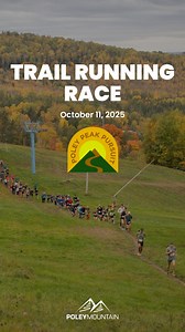 Trail Run at Poley Mountain 👟 Get ready for the 2nd annual Poley Peak Pursuit coming up this Fall! Save the Date 📌 October 11th, 2025 Discover the Mountain by climbing up The Way or explore the ski runs for an elevation challenge 🔝 Whether you're training or running for fun, you can explore the trails 7 days a week! Visit our website for Pedal-Hike-Run Access Hours ✅ 📹 @saintjohntrailrunning @colinswift | Poley Mountain