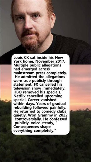 Louis CK Lost Everything in 2017 After Public Admission—His Career Ended Overnight Publicly