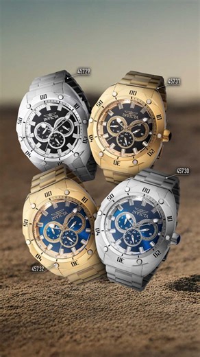 Blue‑dial venom in full steel armor. The Invicta Venom 45730 pairs a 50mm stainless steel case and bracelet with a bold blue dial and silver bezel, serving up that oversized Venom attitude with a crisp, modern color hit. ⚙️ VH63 quartz movement with 24‑hour functionality for precise everyday timing. 🔵 Blue metal dial framed by a silver stainless steel bezel for clean, high‑contrast presence. 🔗 26mm stainless steel bracelet with fold‑over safety clasp for a secure, heavyweight fit. 🔥 Flame Fus