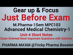 MPharma 1sem Most Important Questions|Exam Oriented|MPharma|MPC-103|Just Before Exam by Pharma Ma'am