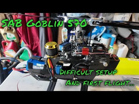SAB Goblin 570 setup and First flight..