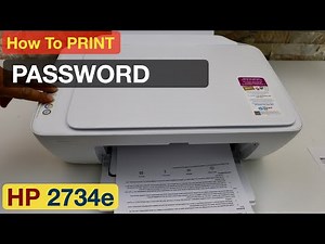 HP DeskJet 2734e Password : How To Print ?