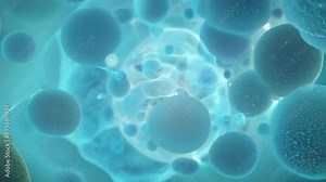 Microscopical perspective of organic matter, microorganism or cells, macrobiology, abstract biology