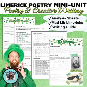 Limerick Poetry Lesson & Writing Activity | St. Patrick’s Day | Grade 6-12