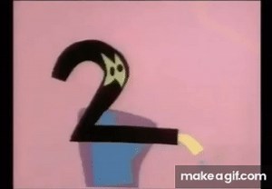 Abstract numbers 2 on Make a GIF