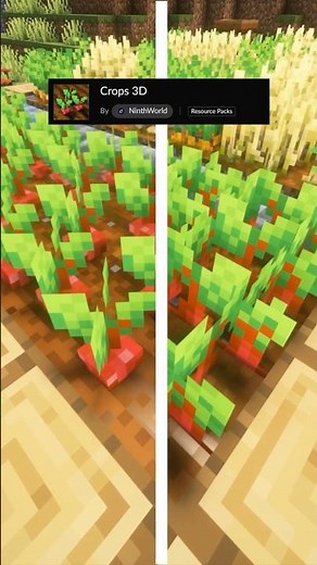 BEST Minecraft Texture Packs / Crops 3d! #shorts