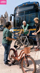 Kindness at the bus stop as driver steps in to help a woman lift her bike safely. A bus driver kindly helped a woman with her bicycle. #Kindness #Viral #fblifestyle #AI Generated using Kling AI . . . (For entertainment purposes only. Consult professionals if guidance on activities is presented. No brand affiliation is implied if any are shown. If inspired by true events, creative adaptations may be included. Content may include public footage.) | Family World