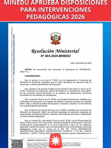 Nuevas Disposiciones del MINEDU para la Educación 2026