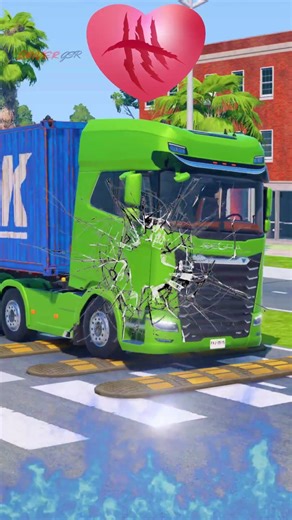 Truck vs Speed bumps | BeamNG Drive #shortvideo #beamngdrive #simulation #india #truck #speedbump