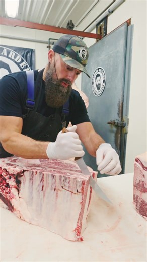 Cutting Tajima Wagyu Beef Ribs. 🔪🥩🔥 #beef #butcher #wagyu #beefribs | The Bearded Butchers