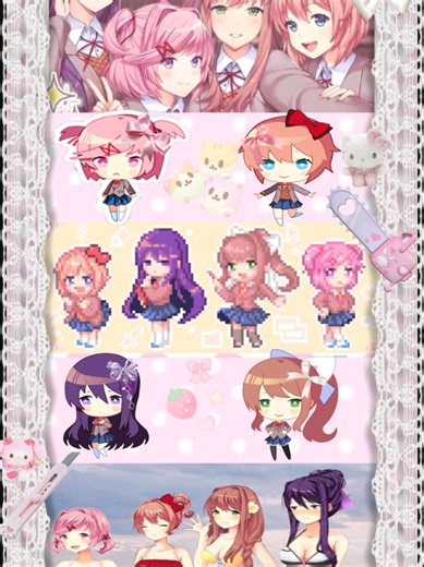 @💌🧁𝐾ykyo~🏹 ♥︎~𝑁atsuki🧁💌 #ddlc #yuri #sayori #natsuki #monika