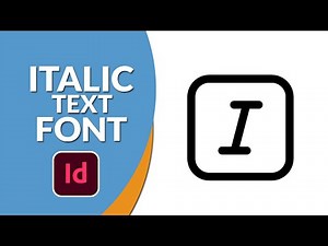 How to make text italic in any font in Adobe InDesign