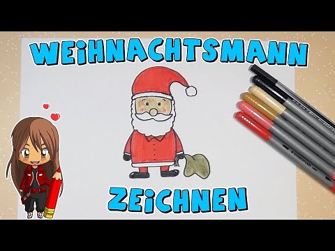 Weihnachtsmann einfach malen für Kinder | ab 7 Jahren | Malen mit Evi | deutsch