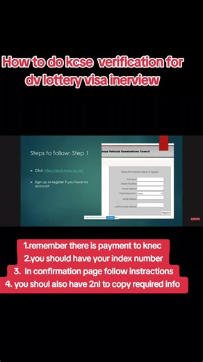 KCSE Verification Process for DV Lottery Visa Interview