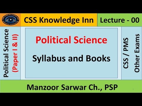 CSS PMS Political Science | Syllabus | Recommended Books |