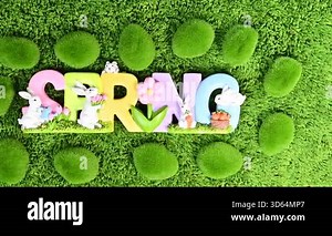 A spring background video with the word "spring"