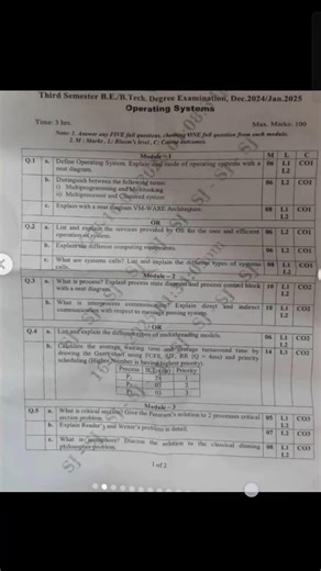 bcs303 operating system question papers